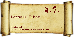 Moravik Tibor névjegykártya